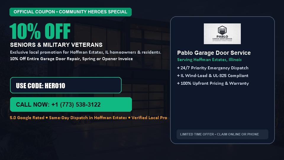 Pablo Garage Door Service 10% OFF Seniors & Military Veterans